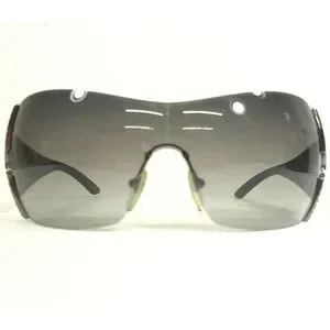 BVLGARI 651‑B white swarovsky crystals Bvlgari 651B 945/13 Shield Sunglasses Brown Swarovski Crystals